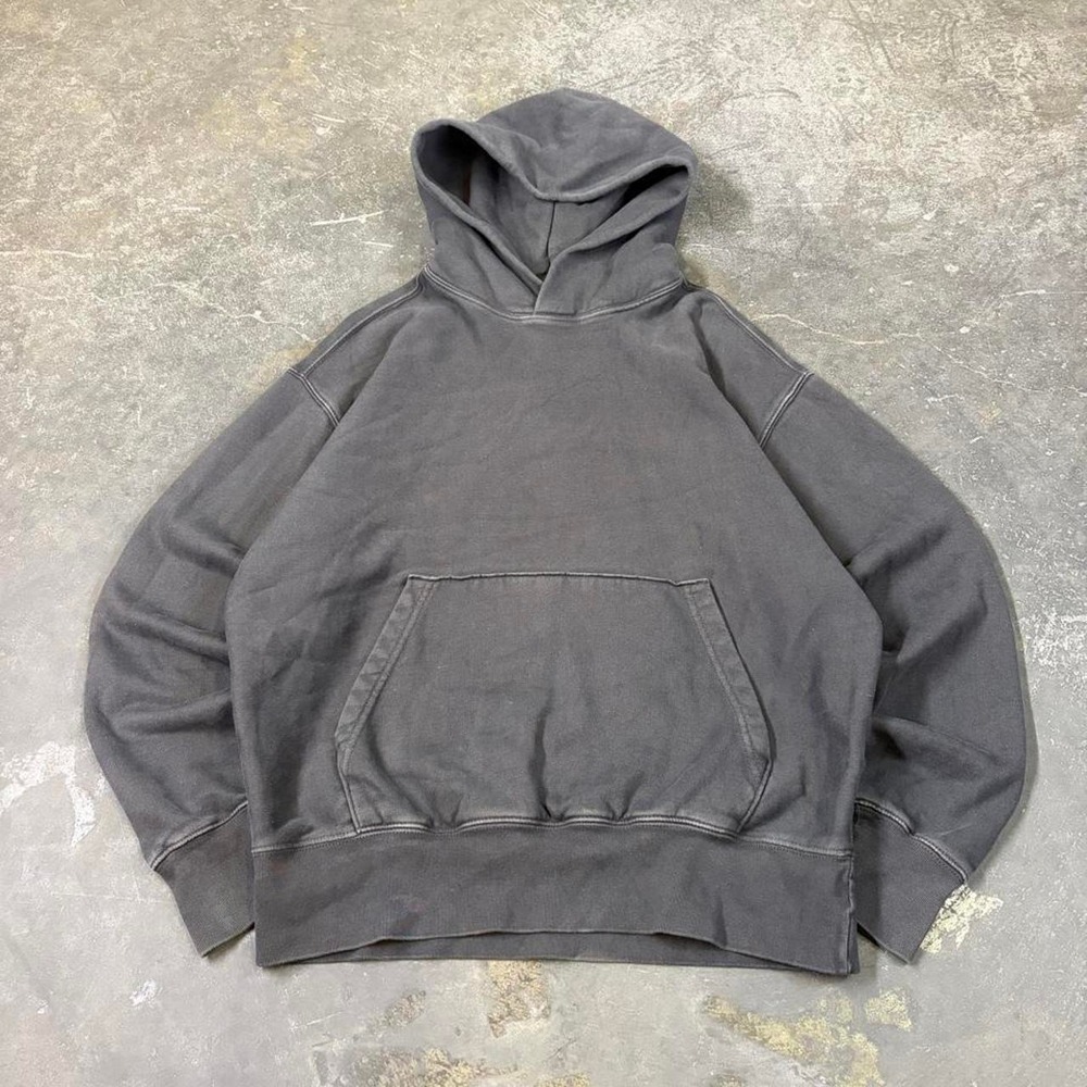 American Eagle Grey Heavyweight Hoodie Mens XS Relaxed Fit Vintage 2000s Blank